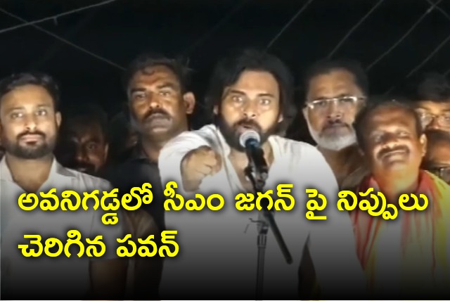 Pawan Kalyn fires in CM Jagan in Avanigadda 