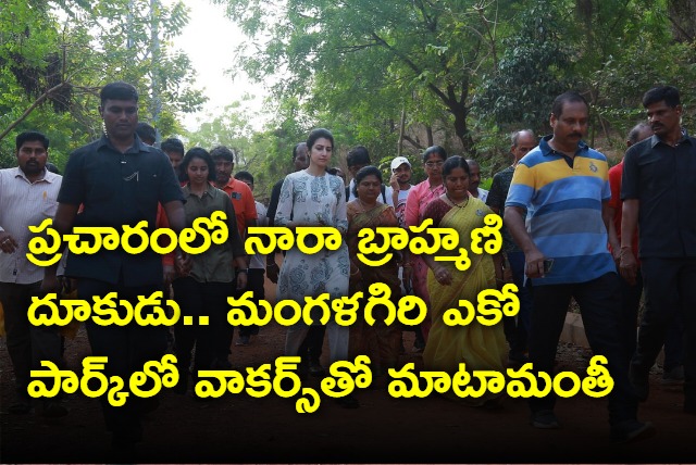 Nara Brahmani Wife Of Lokesh Campaigning In Mangalagiri 