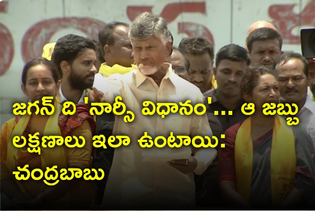 Chandrababu says Jagan is a narcissistic person 