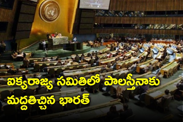 At UN India Votes In Favour Of Palestines Bid To Become Full Member