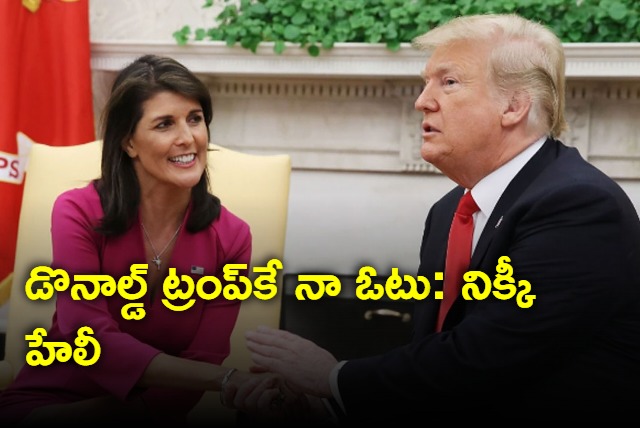 Nikki Haley said that she will vote for Donald Trump in the November election