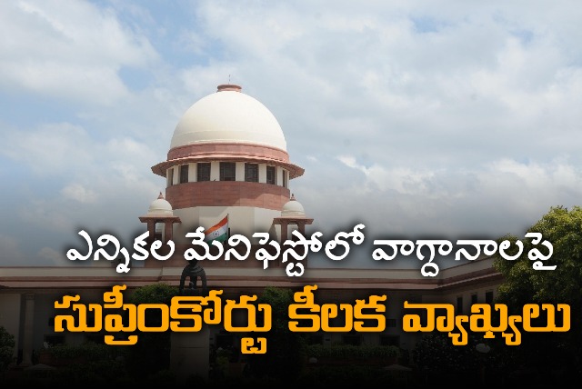 Supreme Court comments on manifesto assurances 