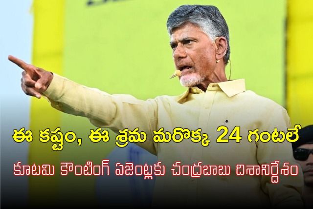 Chandrababu held teleconference with alliance counting agents