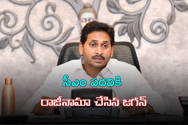 Jagan resigns as AP CM 