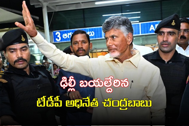 Chandrababu leaves for Delhi to attend NDA meet