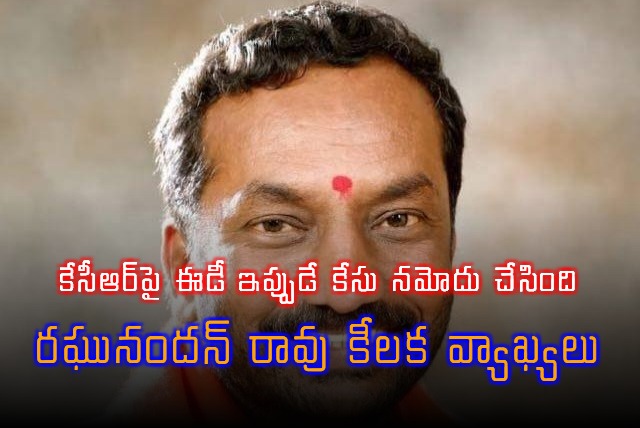 Raghunandan Rao says ED officers came to KCR office