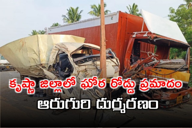 6 dead in road accident in Krishna district