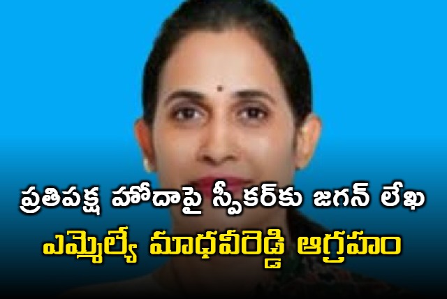 Kadapa MLA Madhavi Reddy fires at YS Jagan