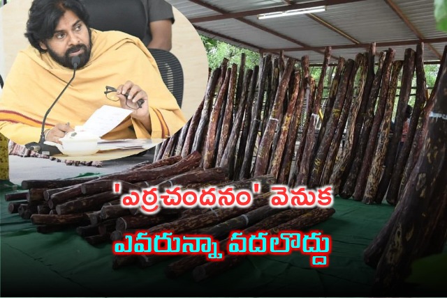 Pawan Kalyan orders should not leave any one who behind Red Sandle sumggling 