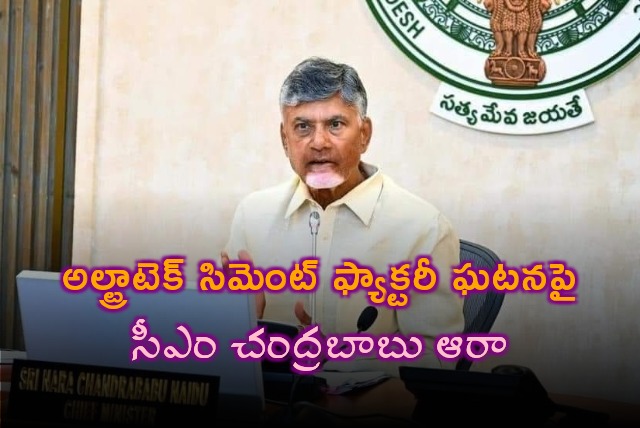 CM Chandrababu reacts on Ultratech Cement factory incident