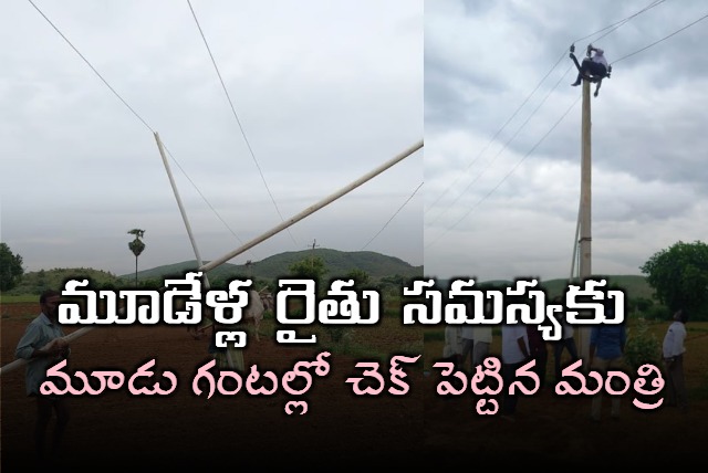 Minister Gottipati Ravi Kumar solves Andhra ryot low power cables problem