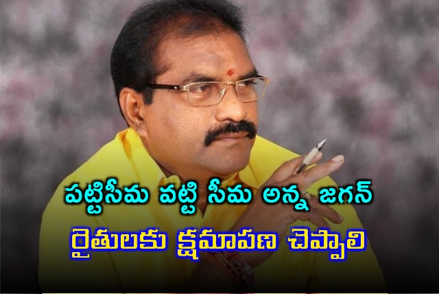 Nimmala Ramanaidy demands Jagan must apologise farmers 