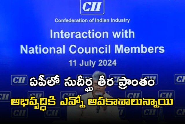 Chandrababu in Visahka CII National counsel