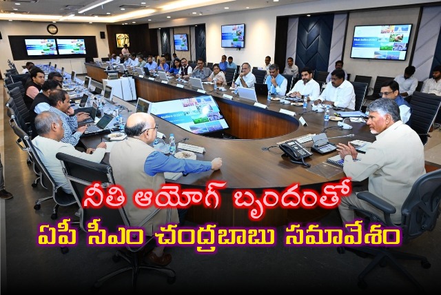 Chandrababu held meeting with Niti Aayog team