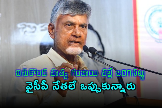 Chandrababu said YCP leaders agreed Vinukonda murder happened due to ganja