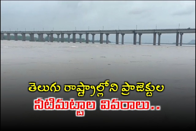 Key Projects Water levels Position In Telugu States