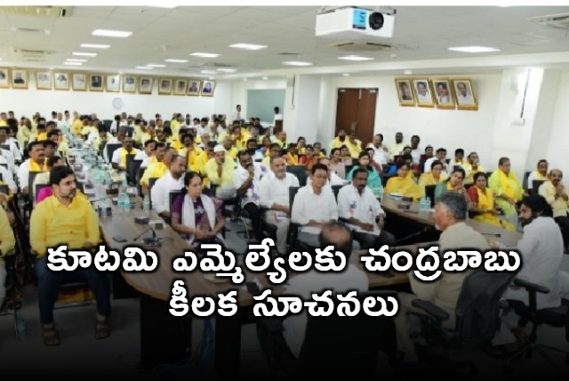 Chandrababu key suggestions to NDA MLAs