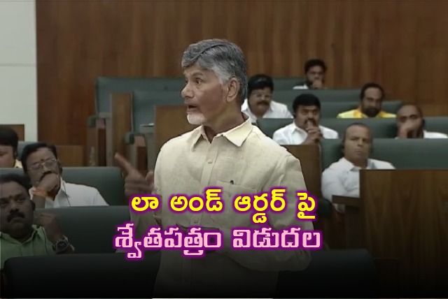 CM Chandrababu releasesm white paper on law and order 