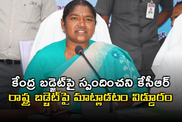 Seethakka questions kcr over budget issue