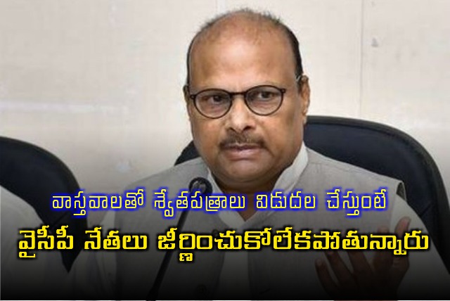 Yanamala replies to YCP leaders comments on white papers 