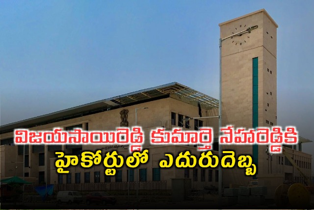 YCP leader Vijayasai Reddy daughter Neha Reddy was shocked by High Court