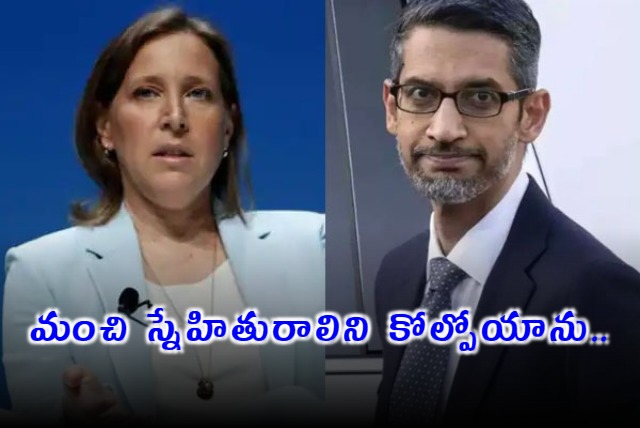 YouTube Ex CEO Susan Wojcicki Dies Sundar Pichai says Unbelievably Saddened