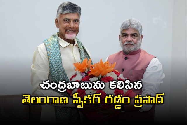 Telangana Speaker Gaddam Prasad met CM Chandrababu