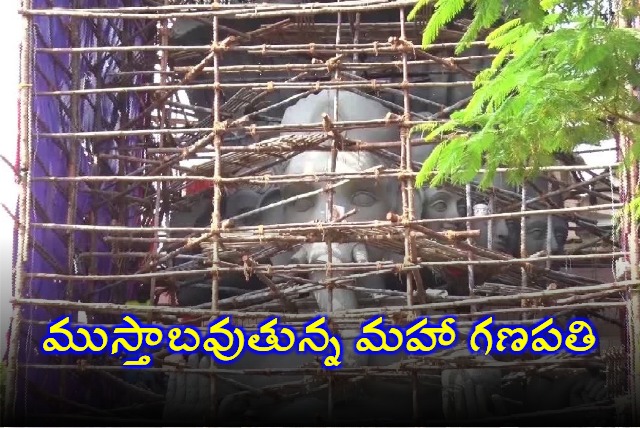 Khairatabad Ganesh Getting Ready for Ganpati Festival