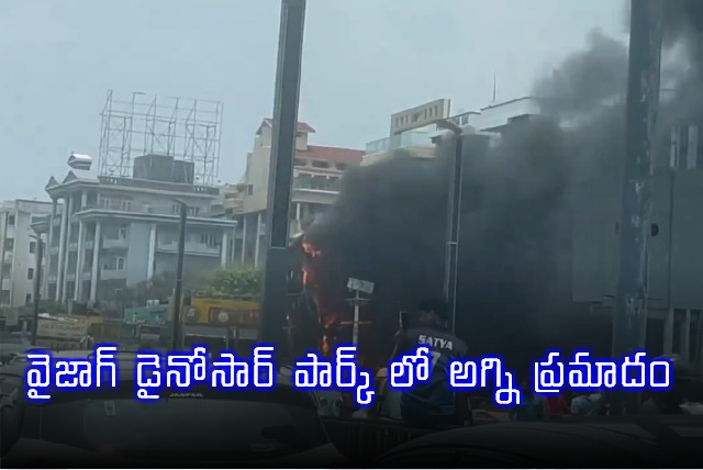 Fire at Dinosaur Park RK Beach Vizag