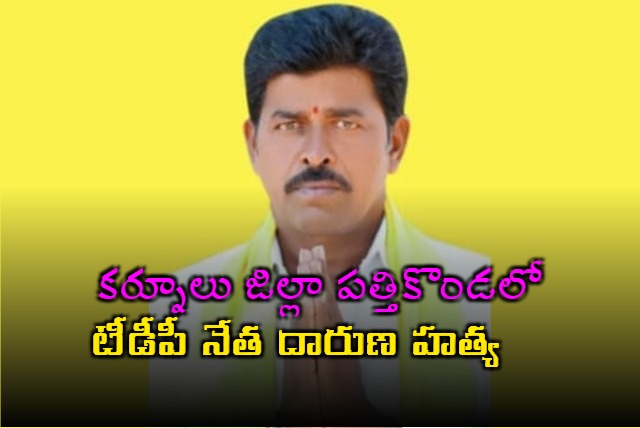 TDP leader killed in Kurnool Lokesh warning YCP