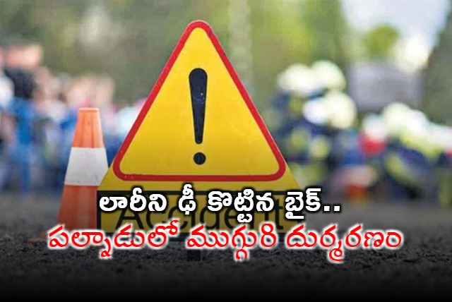 Bike Accident In Palnadu District Three dead