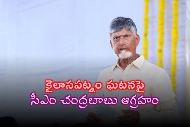 CM Chandrababu fires on Food Poisioning issue