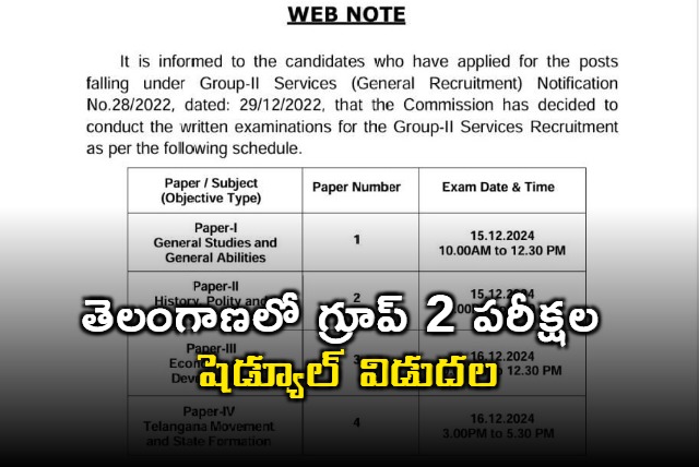 Group 2 exams date released