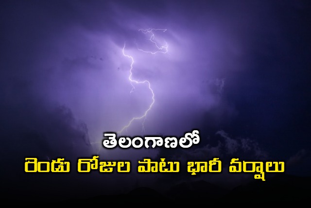 Heavy rains in Telangana for two day s