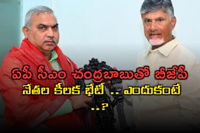 meeting of bjp leaders with chandrababu the main discussion is on the filling of nominated posts