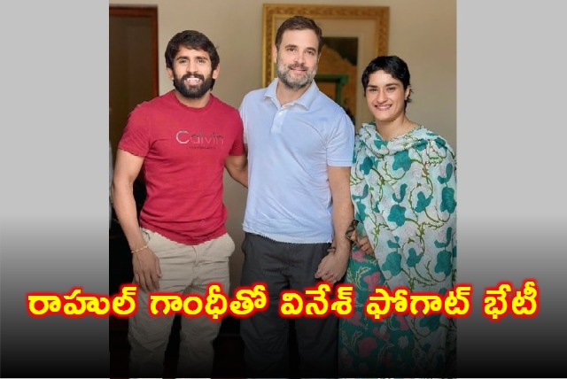 Wrestling Stars Vinesh Phogat And Bajrang Punia Met Rahul Gandhi Today