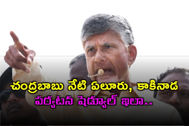 AP CM Chandrababu Tour Schedule Of Eluru And Kakinada