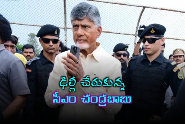 CM Chandrababu arrives Delhi