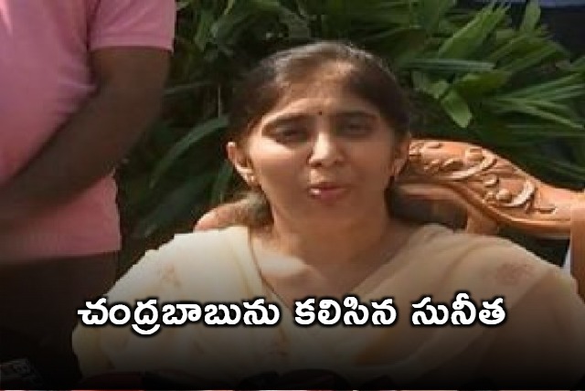 YS Sunitha meets Chandrababu