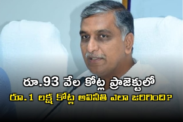 Harish Rao questions about Kaleswaram scam allegations