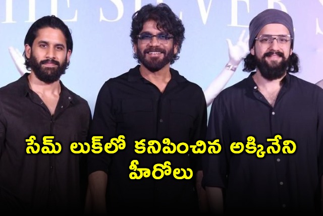 Akkineni heroes  appeared in the same look