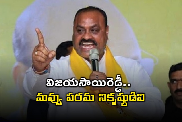 Vijayasai Reddy you dont have place in TDP says Atchannaidu 