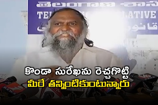 Jagga Reddy fires at KTR for comments on Konda Surekha