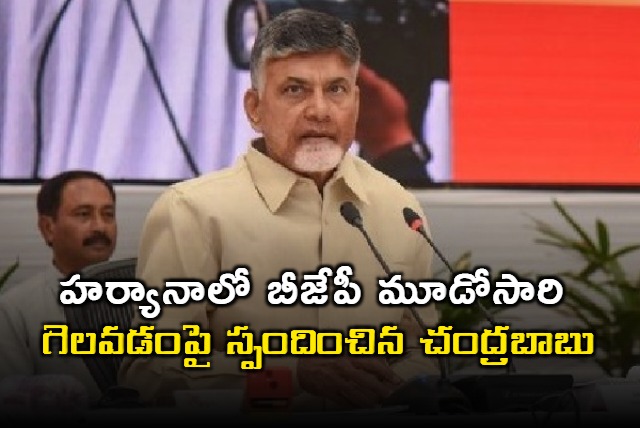 Chandrababu responds on BJP winning in Haryana