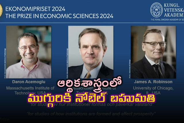 Three awarded 2024 Nobel Economics Prize