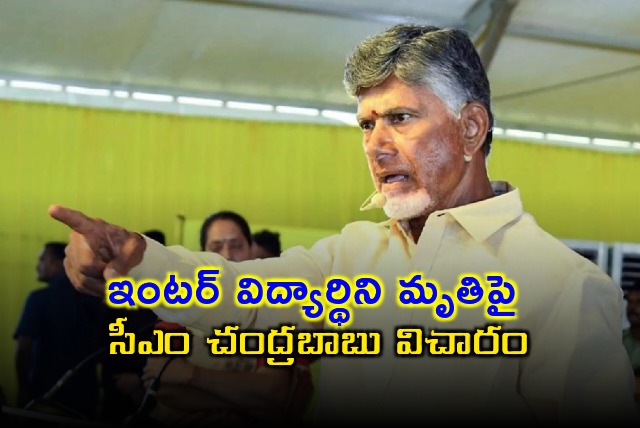 AP CM Chandrababu Reaction On Budwel Student Murder