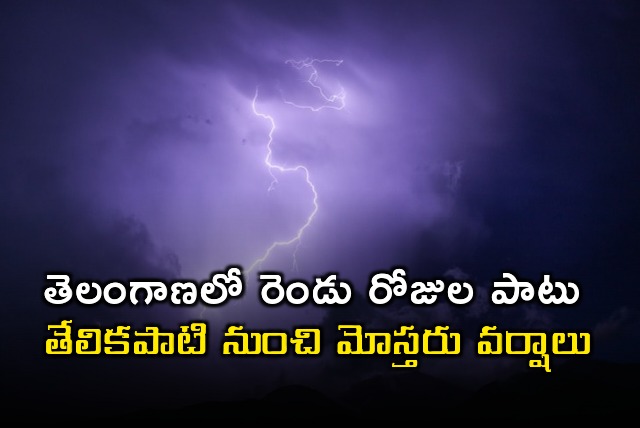 Rains for two days in Telangana