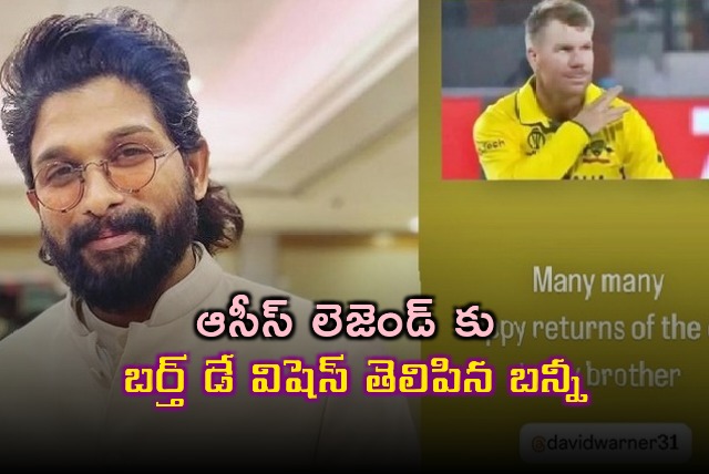 Allu Arjun wishes David Warner on his birthday